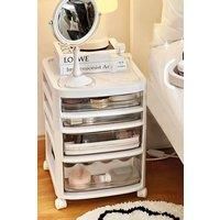 Rolling Slim Storage Trolley for Home Office Classroom Supplies 4-Tier