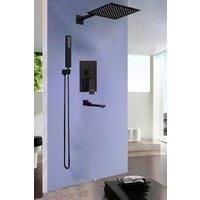 Square 3 Way Concealed Thermostatic Shower Mixer Set