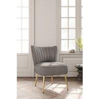 Wingback Accent Chair with Gold Legs