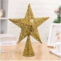 Wrought Iron Christmas Tree Topper Star Ornament Home Decor