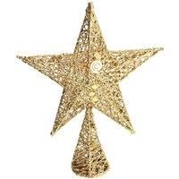 Wrought Iron Christmas Tree Topper Star Ornament Home Decor