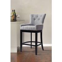 Linen Fabric Tufted Fabric Bar Stool