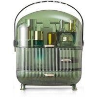 Glass Green Cosmetics Organizer Desktop Storage Box