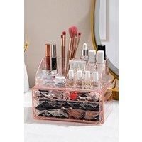 Plastic Tiered Makeup Organizer with Drawers