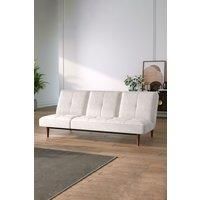 3 Seater Upholstered Sofa Bed with Wood Legs