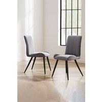 2Pcs Set Velvet Upholstered Dining Chairs