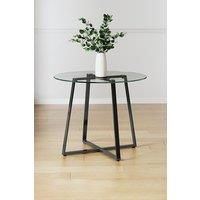 Tempered Glass Top Round Dining Table