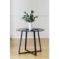 Modern Round Dining Table with Tempered Glass