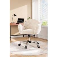 Adjustable Height Plush Swivel Office Chair