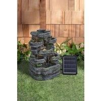 Faux Rock Garden Water Fountain with Lights