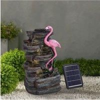Flamingo Resin LED Lights Garden Water Fountain