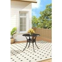Round Cast Aluminum Garden Bistro Dining Table