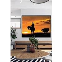 72" Manual Wall/Ceiling Mounted Projector Screen