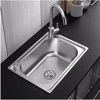 Single Bowl Stainless Steel Kitchen Sink with Strainer