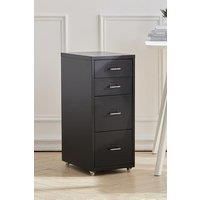 Movable Vertical File Cabinet with 4 Drawers
