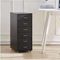 6 Drawers Vertical File Cabinet with Wheels
