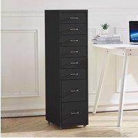 8 Drawers Vertical File Cabinet with Wheels