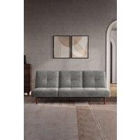 Faux Suede 3 Seater Upholstered Sofa Bed