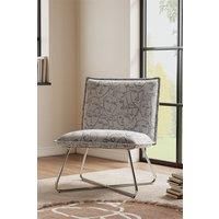 Modern Linen Accent Chair with Metal Leg