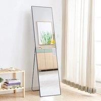 Black Modern Rectangular Metal Freestanding Mirrors