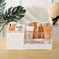 LivingandHome Living and Home Multi-purpose White Makeup Storage Box Drawers Organizer 32.3X19.5X13Cm