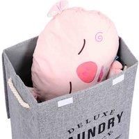 LivingandHome Living and Home Foldable Home Laundry Baskets Laundry Hamper With Lid And Rope Handles