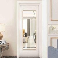 LivingandHome Living and Home Over The Door Full Length Mirror Gold Hanging Bedroom Wardrobe Workout 28X78Cm