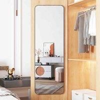 LivingandHome Living and Home Full Length Mirror With Rounded Corners Door Hanging-black 37X147Cm