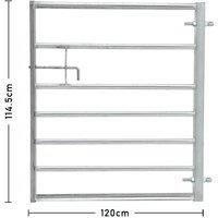 4-12FT Durable Galvanized Metal Field Gate