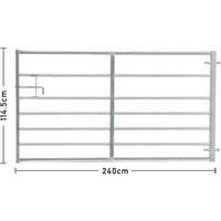4-12FT Durable Galvanized Metal Field Gate