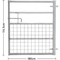 Durable Half Mesh Galvanized Metal Field Gate