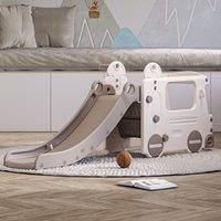 2 In 1 Indoor Kids Bus Toddlers Safety Climber Playset with Slide