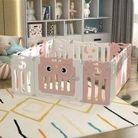 63cm H Kids Safety Play Yard Blue Foldable Home Activity Center