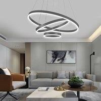 Modern 3 Ring Aluminum Round Hanging LED Pendant Light