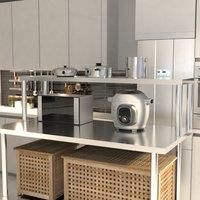 Kitchen Prep Table Over Shelf Single Double Tier Overshelf