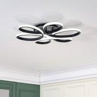 Black Frame Modern Dimmable/White LED Chandelier Ceiling Light