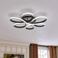 Black Frame Modern Dimmable/White LED Chandelier Ceiling Light