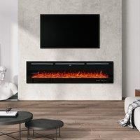 70/80/100 Inch Inset Electric Fireplace Built-In Heater with 9 Flame Colour