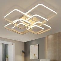 4/6/8 Lights Square LED Ceiling Light with Remote Control