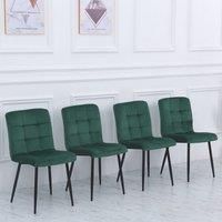 44cm Wide Retro Velvet Accent Desk Chair Dining Desk Chairs