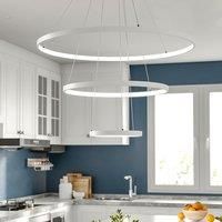 Modern LED Pendant with 3 Circle Rings - Dimmable