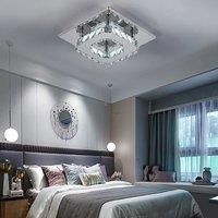 Modern 2-Tier Crystal LED Ceiling Light Fixture Dimmable/Non-dimmable