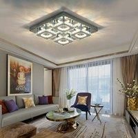 68 W Square LED Ceiling Light with Crystal Dimmable Warm Light