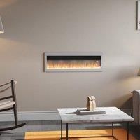 40/50/60 Inch Black/White 9 flame colour Electric Fireplace 1800W Wall Mounted Heater With Installation Kit