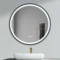 Round Metal Framed LED Wall Mirror