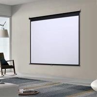 4:3 Projector Screen with Manual Pull Down for Home Theater