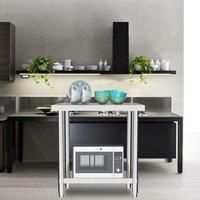 2 Tier Commercial Kitchen Prep and Work Stainless Steel Table