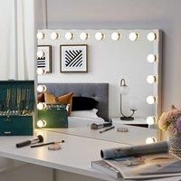70cm W Rectangle Hollywood Vanity Mirror with 18 Dimmable LED Bulbs