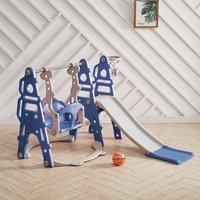 3 in 1 Kids Toddler Swing and Slide Set with Basketball Hoop Sturdy Construction