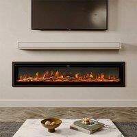70/80 Inch Electric Fireplace with Remote 9 Flame Colours Freestanding Fireplaces